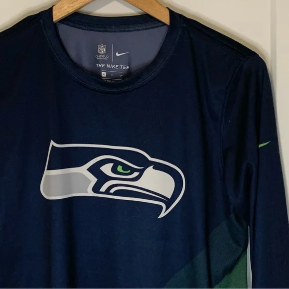 Seattle Seahawks Long Sleeve Dri-Fit Nike T-Shirt Size S - Picture 3 of 8